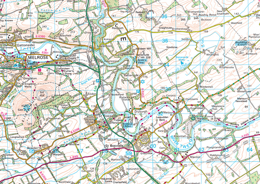 Map of St Boswells